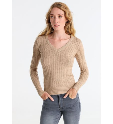 Til kvinder. 453132660 kabelstrikket trøje (XS), Casual, Viscose, Lange ærmer - Lois Jeans - Modalova