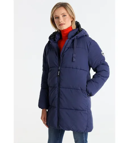 Til kvinder. 480342679 Puffer Coat Medium navy (M), Casual, Polyester, Lange ærmer, Blå - Lois Jeans - Modalova