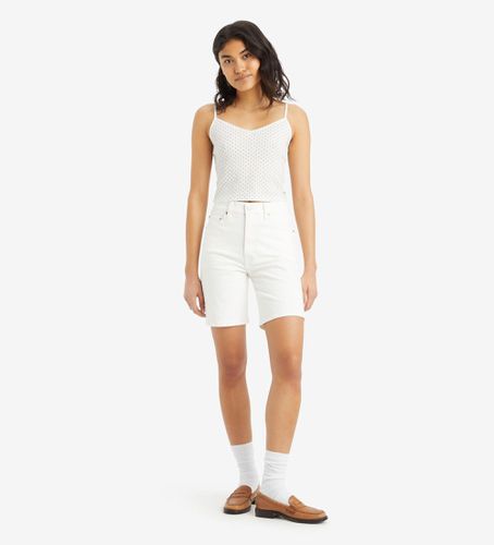 Til kvinder. A8720-0002 Korte bermudashorts med ribkant, hvide (26), Casual, Bomuld - Levi's - Modalova