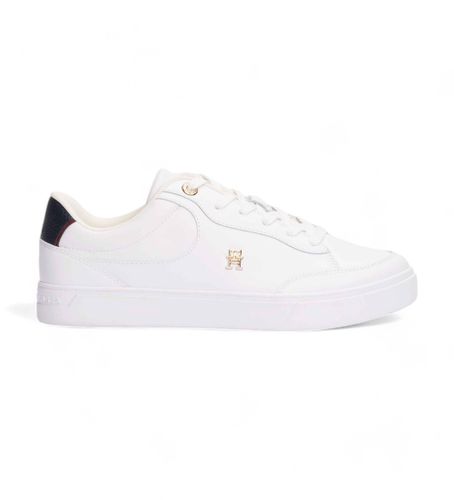 Til kvinder. FW0FW08579 Essentielle hvide tennissko i (36), Fast, Blonder, Casual - Tommy Hilfiger - Modalova