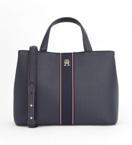 Til kvinder. AW0AW16873 Navy taske med monogram (OSFA), Casual, Polyuretan - Tommy Hilfiger - Modalova