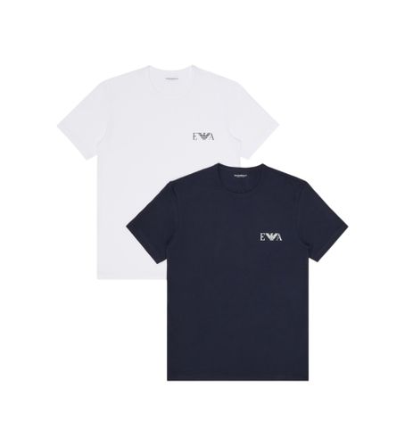Til mænd. EM001849_AF10778 Pakke med 2 ensfarvede T-shirts navy, (M), Casual, Bomuld, Korte ærmer, Blå - Emporio Armani - Modalova