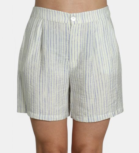 Til kvinder. V25SH407 Blåstribede shorts (36), Casual, Viscose - SYSTEM ACTION - Modalova