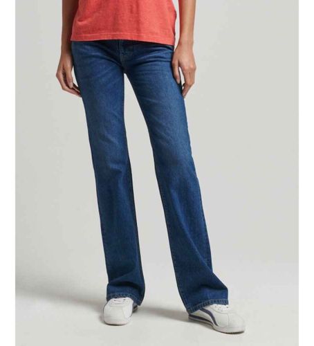 Til kvinder. W7010797A Flared mid-rise skinny jeans (25/30), Casual, Denim, Økologisk bomuld, Bæredygtig - Superdry - Modalova
