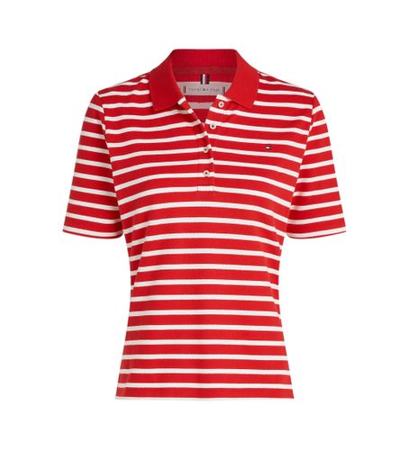 Til kvinder. WW0WW43224 Poloshirt med broderet logo 1985 Collection (L), Casual, Bomuld, Korte ærmer - Tommy Hilfiger - Modalova