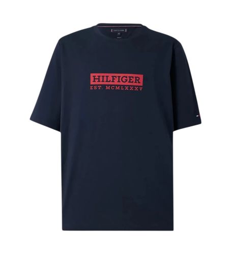 Til mænd. MW0MW39149 T-shirt Farve til farve navy (L), Casual, Korte ærmer, Økologisk bomuld, Bæredygtig, Blå - Tommy Hilfiger - Modalova