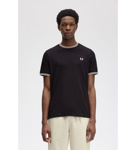 Til mænd. M1588 T-shirt Twin Tipped (XXL), Casual, Bomuld, Korte ærmer - Fred Perry - Modalova