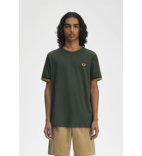 Til mænd. M1588 T-shirt M1588 Twin Tipped (L), Casual, Bomuld, Korte ærmer - Fred Perry - Modalova