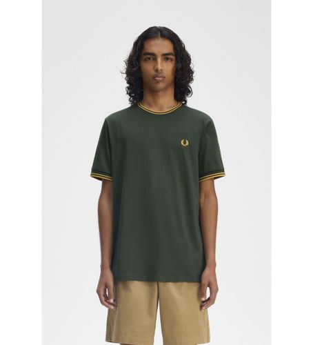 Til mænd. M1588 T-shirt M1588 Twin Tipped (M), Casual, Bomuld, Korte ærmer - Fred Perry - Modalova