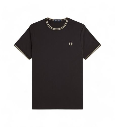Til mænd. M1588 T-shirt M1588 Twin Tipped (L), Casual, Bomuld, Korte ærmer - Fred Perry - Modalova