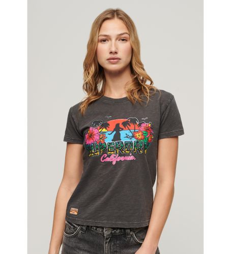 Til kvinder. W1011390A Cali Sticker T-shirt (M), Casual, Bomuld, Korte ærmer - Superdry - Modalova