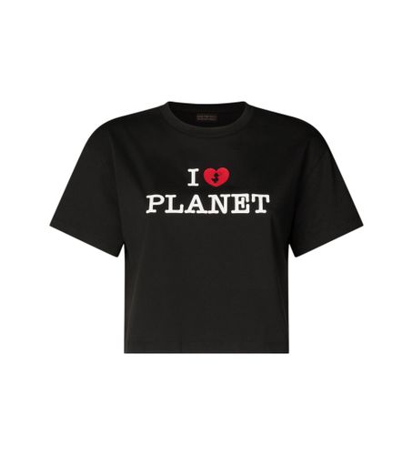 Til kvinder. DT2228W-BESY20 I Love Planet T-shirt (L), Casual, Bomuld, Korte ærmer - Save The Duck - Modalova