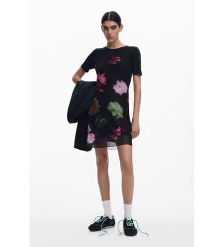 Til kvinder. 25SWVK14 blomstret kjole (M), Casual, Polyester, Korte ærmer - Desigual - Modalova
