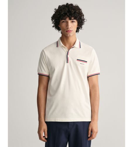 Til mænd. 2013042 Piqué-poloshirt med , tofarvet piping (L), Casual, Bomuld, Korte ærmer - Gant - Modalova