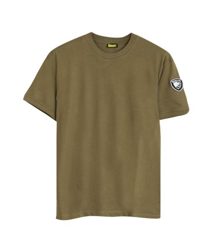 Til mænd. 25SBLUH02275 Solid Anthony T-shirt (M), Casual, Bomuld, Korte ærmer - Blauer - Modalova
