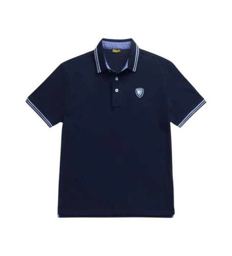 Til mænd. 25SBLUT02308 Polo dobbeltstribet navy (S), Casual, Bomuld, Korte ærmer - Blauer - Modalova