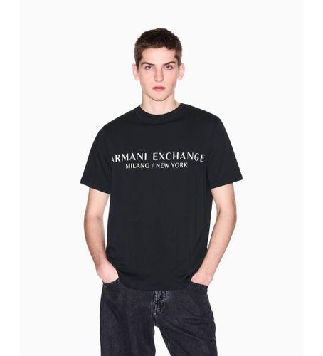 Til mænd. 8NZT72Z8H4ZUB001 Regular fit strik T-shirt (S), Casual, Bomuld, Korte ærmer - Armani Exchange - Modalova