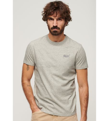 Til mænd. M1011245A T-shirt i økologisk bomuld med logo Essential grey (S), Casual, , Korte ærmer - Superdry - Modalova