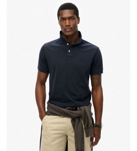 Til mænd. M1110439A Destroy navy polo shirt (S), Casual, Korte ærmer, Økologisk bomuld, Bæredygtig - Superdry - Modalova