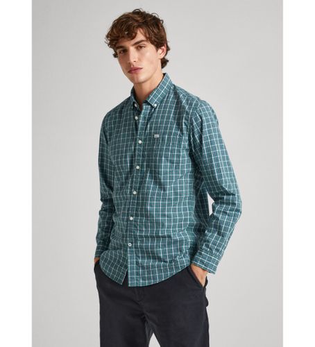 Til mænd. PM308508 Pattons grønne skjorte (L), Casual, Bomuld, Lange ærmer - Pepe Jeans - Modalova