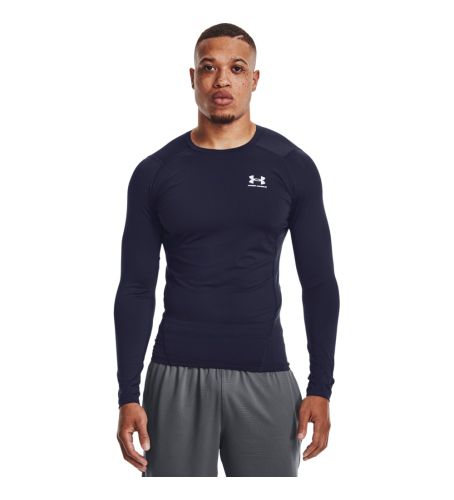 Til mænd. 1361524 HeatGear Armour Navy langærmet T-shirt (XL), Sport, Multisport, Polyester, Lange ærmer - Under Armour - Modalova