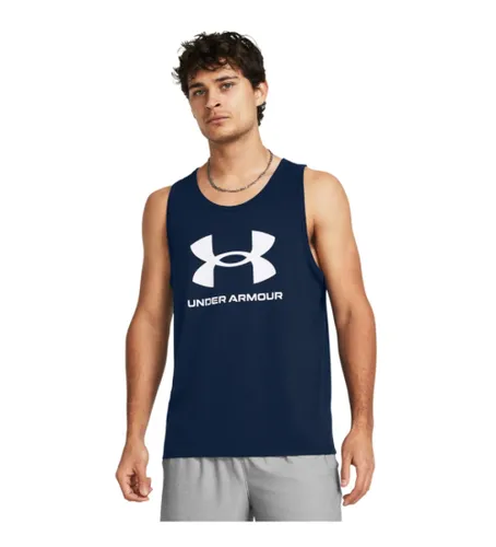Til mænd. 1382883 Tank top med Navy-logo (L), Sport, Bomuld, Multisport, Uden ærmer/stropper - Under Armour - Modalova