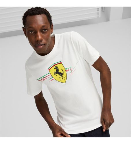 Til mænd. 62705504 Ferrari Race Big Shi T-shirt (L), Casual, Bomuld, Korte ærmer, Bæredygtig - Puma - Modalova