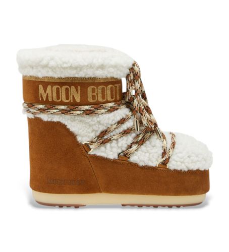 Til kvinder. 80D1409580 Lab69 Icon Low brune læderstøvler i uld (36/38), Fast, Blonder, Casual, Sne - Moon Boot - Modalova