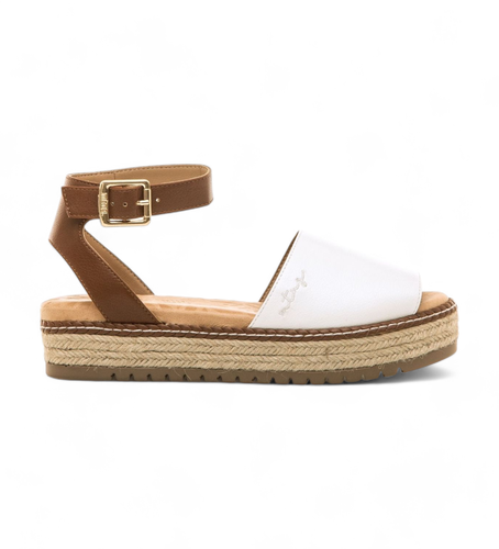 Til kvinder. 59617 Sandaler Amelie -Platformhøjde 5 cm (36), Stof, 3-5 cm, Spænder, Casual - Mustang - Modalova
