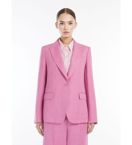 Til kvinder. 2515041012600 Blazer Nalut lyserød (38), Casual, Party, , Linned, Klassisk, Lange ærmer - Weekend Max Mara - Modalova
