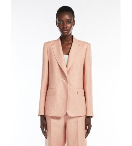 Til kvinder. 2515041012600 Blazer Nalut lyserød (38), Casual, Party, , Linned, Klassisk, Lange ærmer - Weekend Max Mara - Modalova