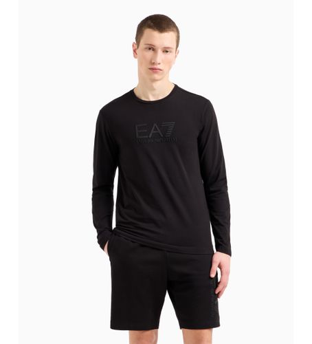 Til mænd. 7M000227_AF10373 Langærmet T-shirt i stretchbomuld Visibility Navy (3XL), Casual, Lange ærmer - EA7 - Modalova