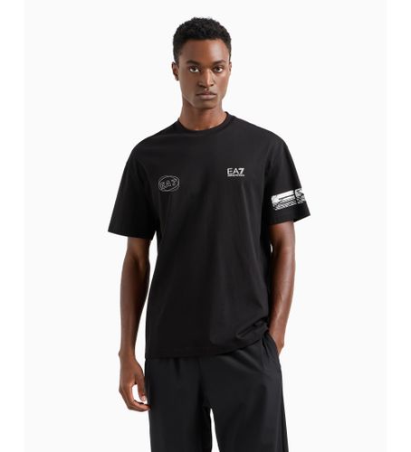 Til mænd. 7M000302_AF12874 Graphic Series bomuldsjersey t-shirt med rund hals, strikket (L), Casual, Sport, Multisport, Korte æ - EA7 - Modalova