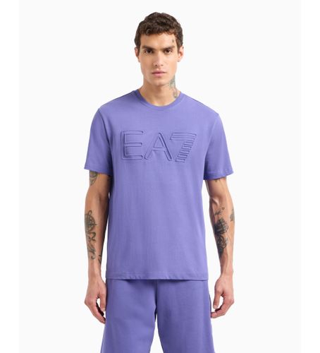 Til mænd. 7M000149_AF14772 Kortærmet T-shirt i økologisk bomuldsjersey fra den Logo-serie (3XL), Casual, Sport, Multisport, Korte æ - EA7 - Modalova