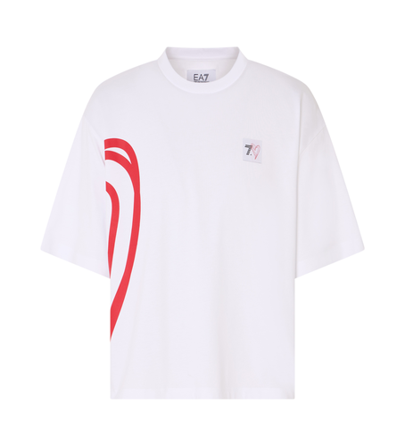 Unisex. 7X000038_AF13243 afslappet t-shirt (L), Casual, Sport, Bomuld, Multisport, Korte ærmer - EA7 - Modalova
