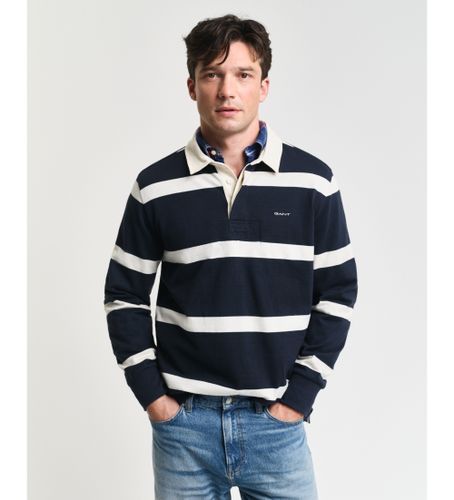 Til mænd. 2044013 Rugger polo shirt i garnfarvede striber (L), Casual, Bomuld, Lange ærmer - Gant - Modalova