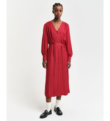 Til kvinder. 4503360 Stribet skjortekjole i satin (36), Casual, Viscose, Lange ærmer - Gant - Modalova