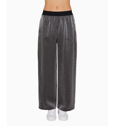Til kvinder. XW000569AF12055FC043 Højtaljede bukser med elastisk linning, (XL), Casual, Polyester - Armani Exchange - Modalova