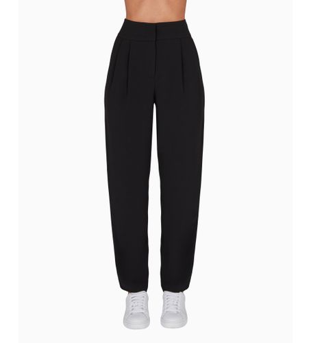 Til kvinder. XW000434AF10872UC001 Højtaljede bukser med usynlig trykknaplukning (XXS), Casual, Polyester - Armani Exchange - Modalova