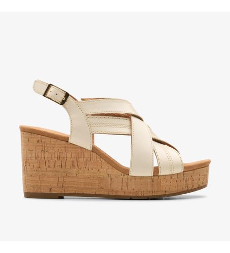 Til kvinder. 26181458 Sabina Sling-sandaler i , hvide (39), 8-10, Spænder, Casual - Clarks - Modalova