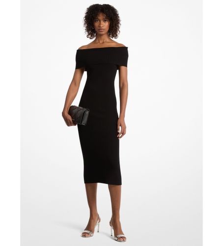 Til kvinder. MS582Y033D Kjole i stretchstrik med bare skuldre, (S), Casual, Party, Viscose, Korte ærmer - Michael Kors - Modalova