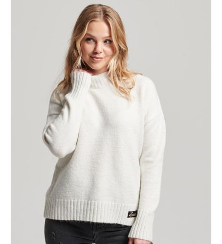 Til kvinder. W6110501A Perkins Essential trøje med rund hals (L), Casual, Akryl - Superdry - Modalova