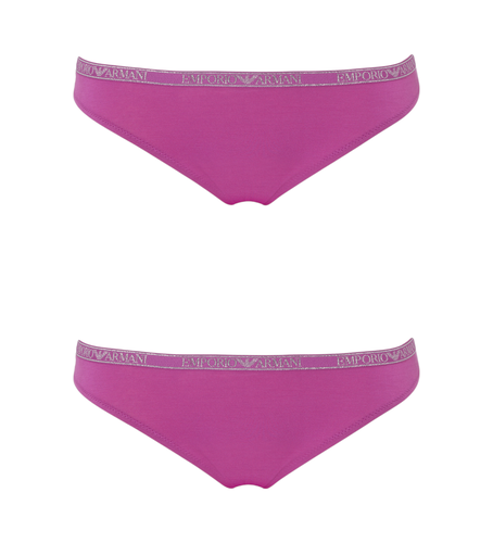 Til kvinder. EW000406_AF10889 Sæt med 2 brasilianske trusser (L), Afslappet, Viscose - Emporio Armani - Modalova