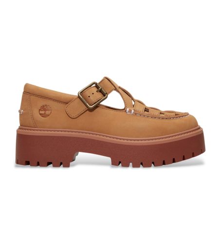 Til kvinder. TB0A4188EN31 Stone Street lædersko med spænde og plateau Stone Street (41.5 W), 3-5 cm, Spænder, Casual - Timberland - Modalova