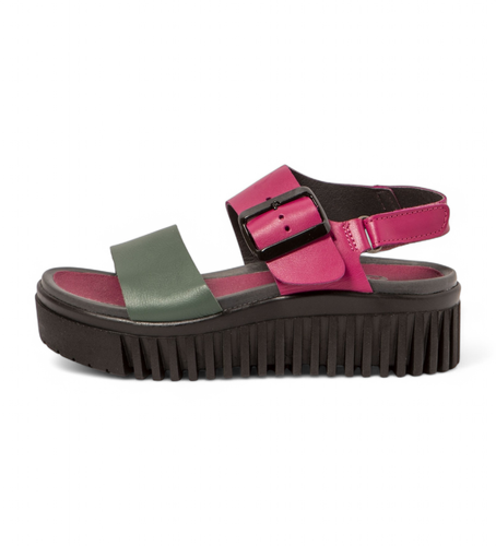 Til kvinder. 1157811YC003_0MU Sandaler i læder 1578 Brighton , (37), 3-5 cm, Spænder, Casual - Art - Modalova