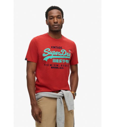 Til mænd. M1012161A T-shirt med Duo Vintage-logo, (M), Casual, Bomuld, Korte ærmer - Superdry - Modalova