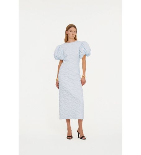 Til kvinder. 1144831340 jacquard midi-kjole med puf (34), Party, Korte ærmer, Genanvendt polister, Bæredygtig - Rotate - Modalova