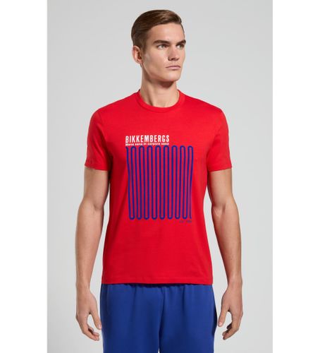 Til mænd. BMT0712 Trykt T-shirt Fitted (L), Casual, Sport, Bomuld, Multisport, Korte ærmer - Bikkembergs - Modalova