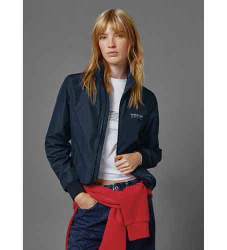 Til kvinder. RL400001 Navy quiltet windbreaker-jakke (XS), Casual, Polyester - Red Bull Racing x Pepe Jeans - Modalova