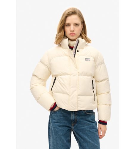 Til kvinder. W5011816A Sport quiltet kort jakke off-white (S), , Casual, Genanvendt polister, Bæredygtig - Superdry - Modalova